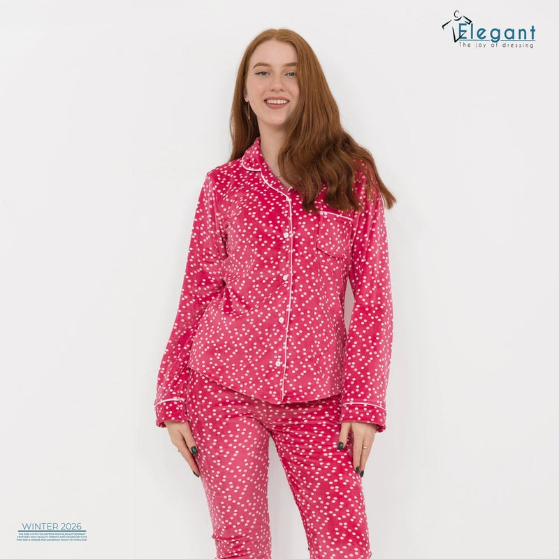 Elegant Velvet Classic - dotted pattern Pink - Image 2